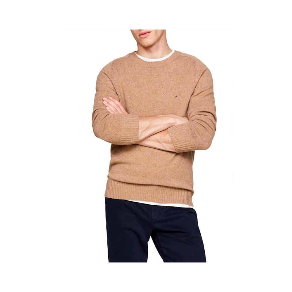 Tommy Hilfiger Beige Gebreide Trui Regular Fit Beige Heren