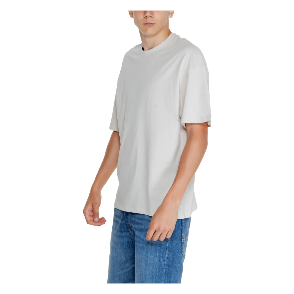 jack & jones Heren Tee SS O-Neck Katoen Beige Heren