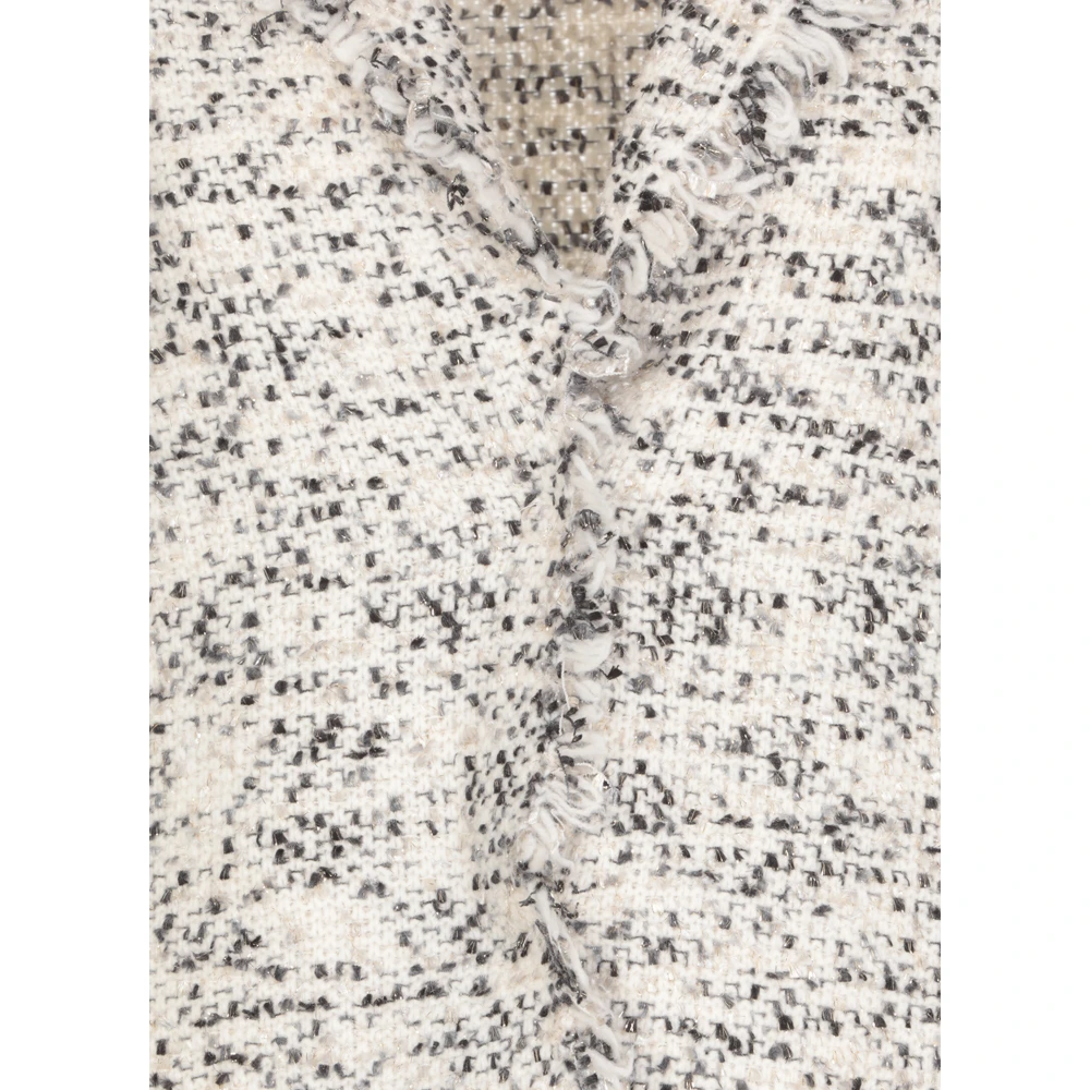 Kangra Kasjmier Wol Witte Jas met Lurex White Dames