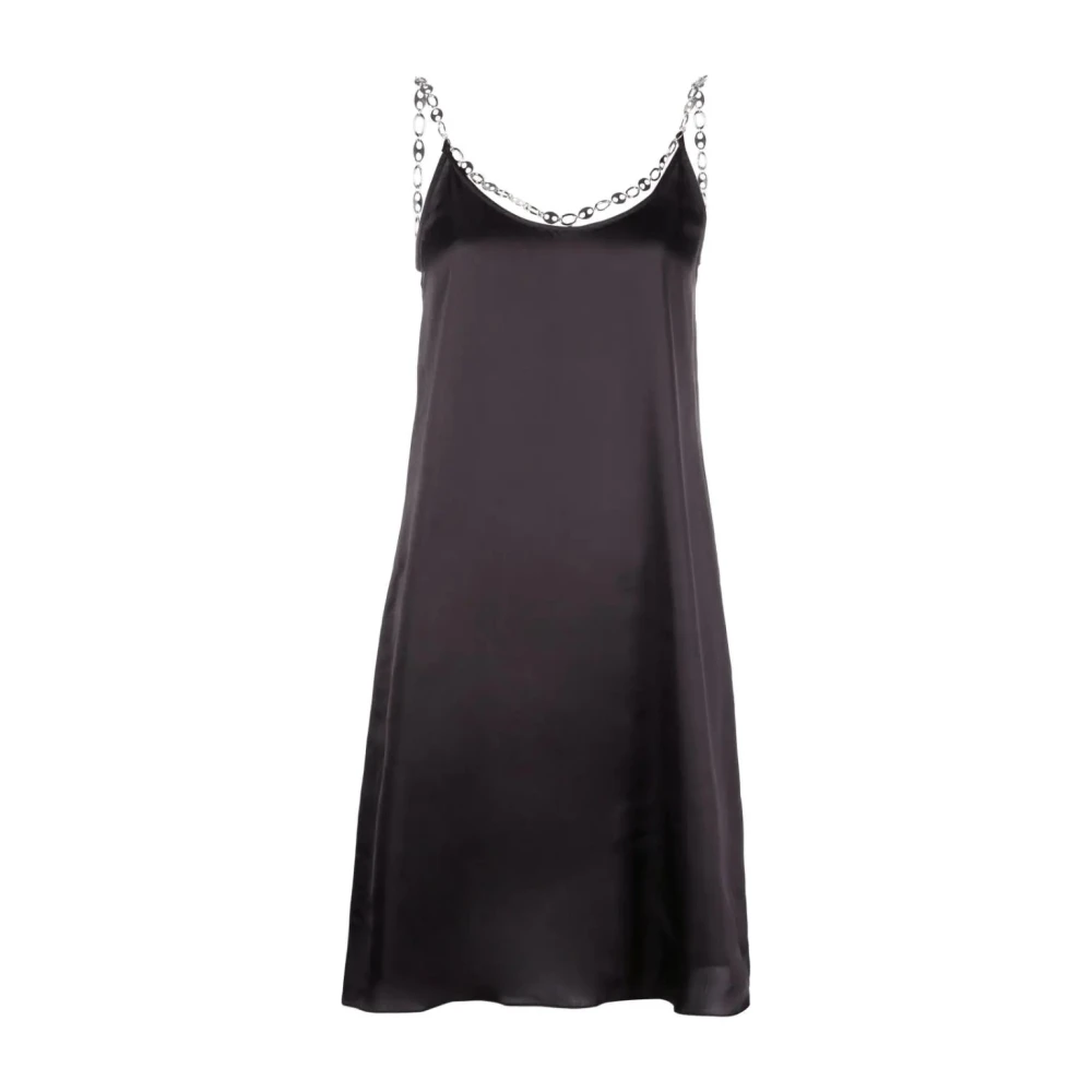 Paco Rabanne Elegante Zwarte Mini Jurk Black Dames