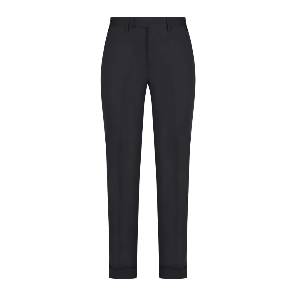 Pt01 Blue Tailored Straight Leg Wool Blend Trousers - Male - Suit Trousers - S - Trousers