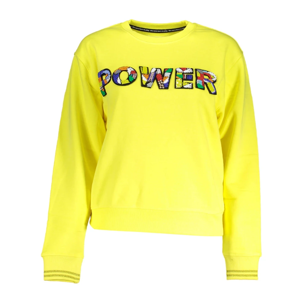 Desigual Women's Yellow Sweatshirts, 2XL, Long Sleeve Sweatshirt With Logo