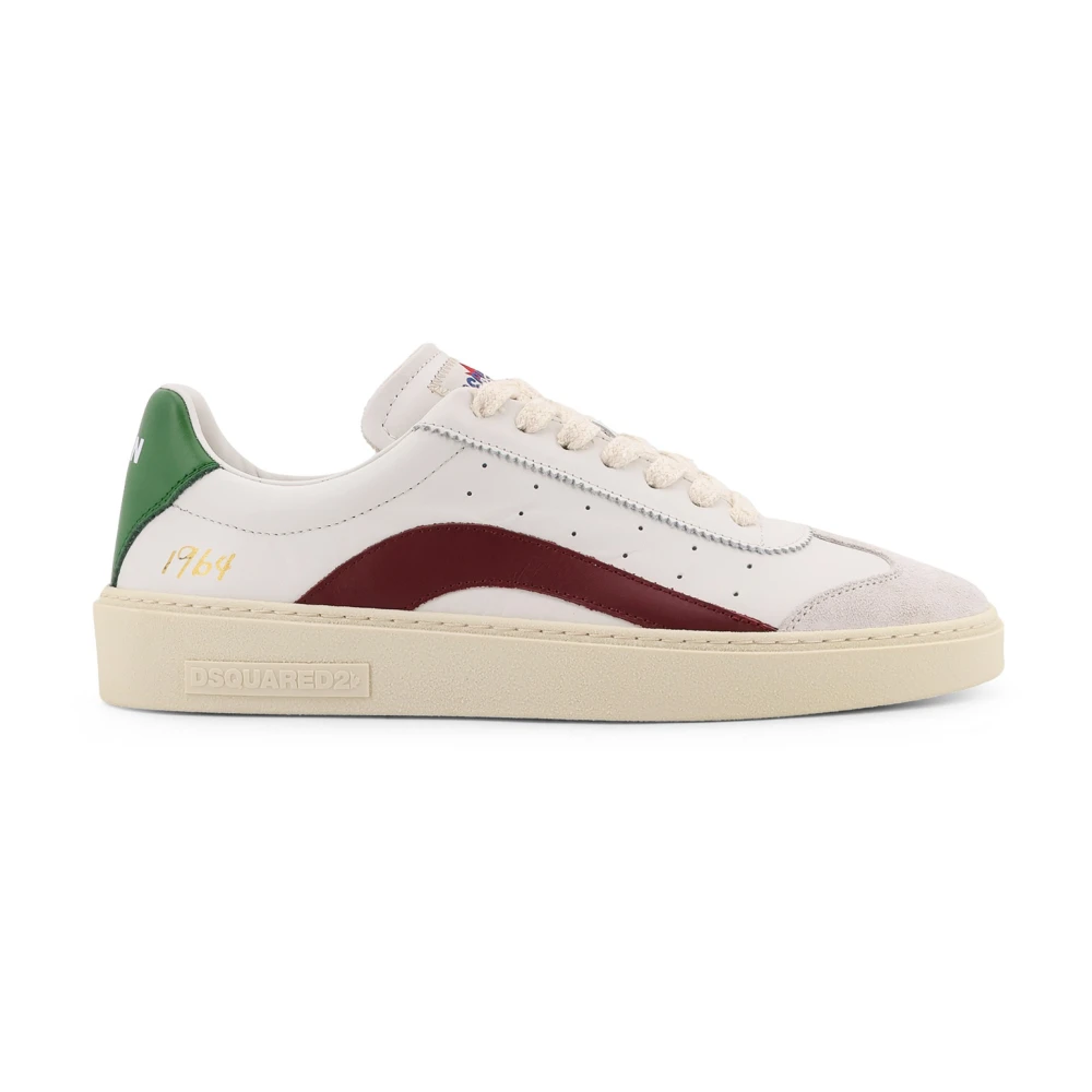 Dsquared2 Men's Multicolor Sneakers, 7 Uk, Italian Leather Trainers With Logo Detail