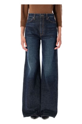 taille-haute-large-jambe-jeans-bleu