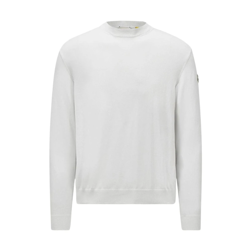 Moncler - Baumwoll-Rundhals-Pullover - Knitwear - Herren - Weiß - S - Bild 4