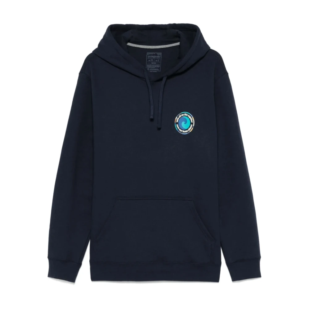 Patagonia Fitz Uprisal Logo Hoodie Navy Blue Heren