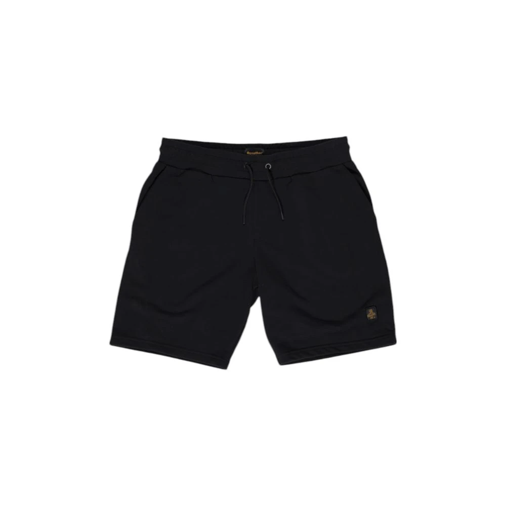 RefrigiWear Zwarte Katoenen Bermuda Shorts Herfst Winter Collectie Black Heren