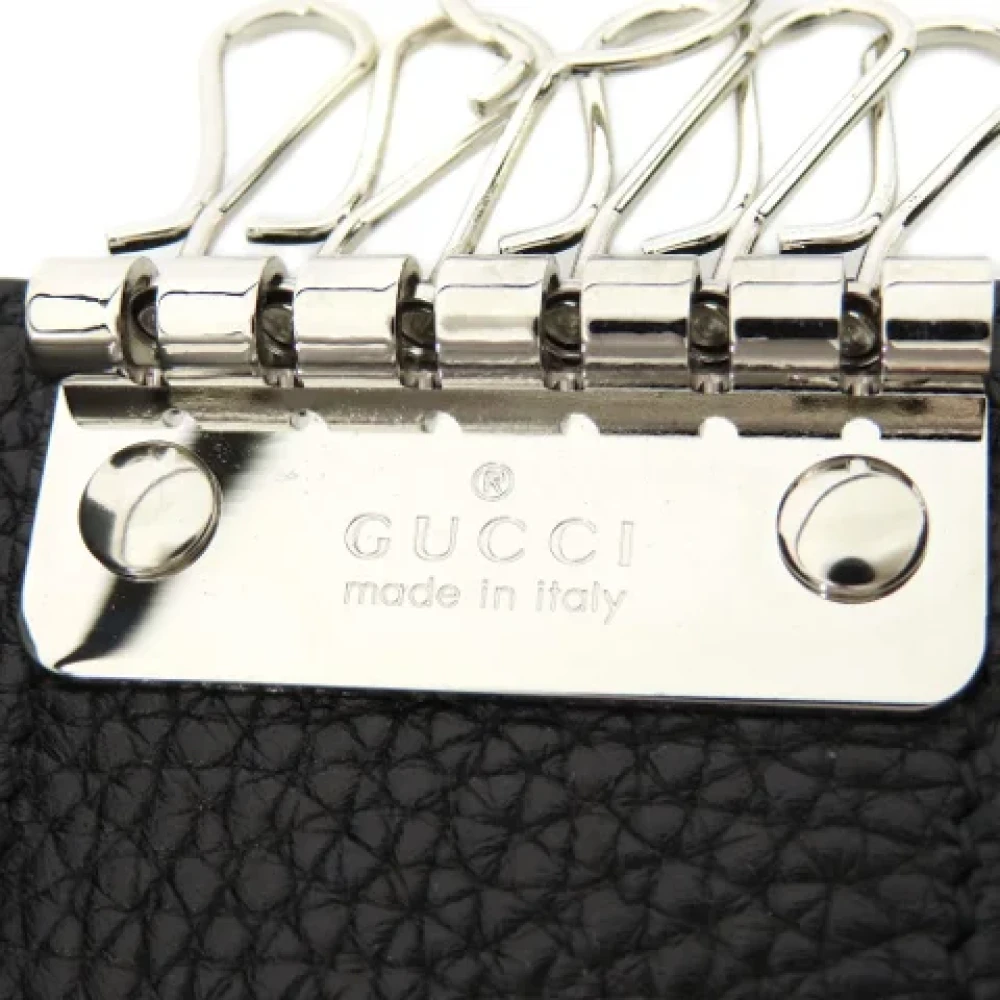Gucci Vintage Pre-owned Leather key-holders Black Dames