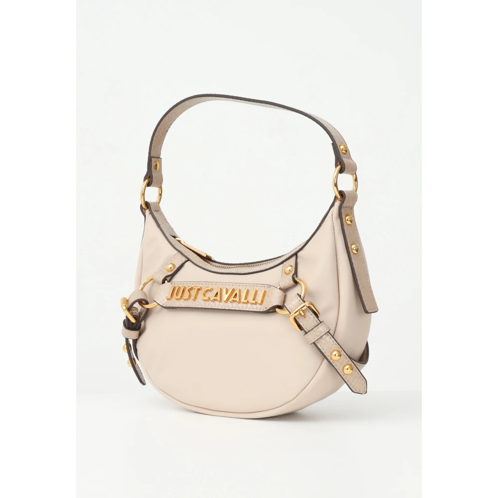 Just Cavalli Beige Schoudertas met Python Print Beige Dames