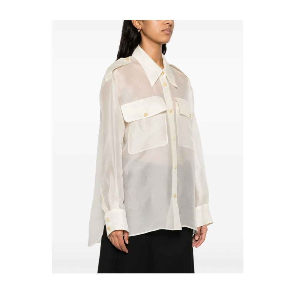 Khaite Elegant Missa Top Shirts White Dames