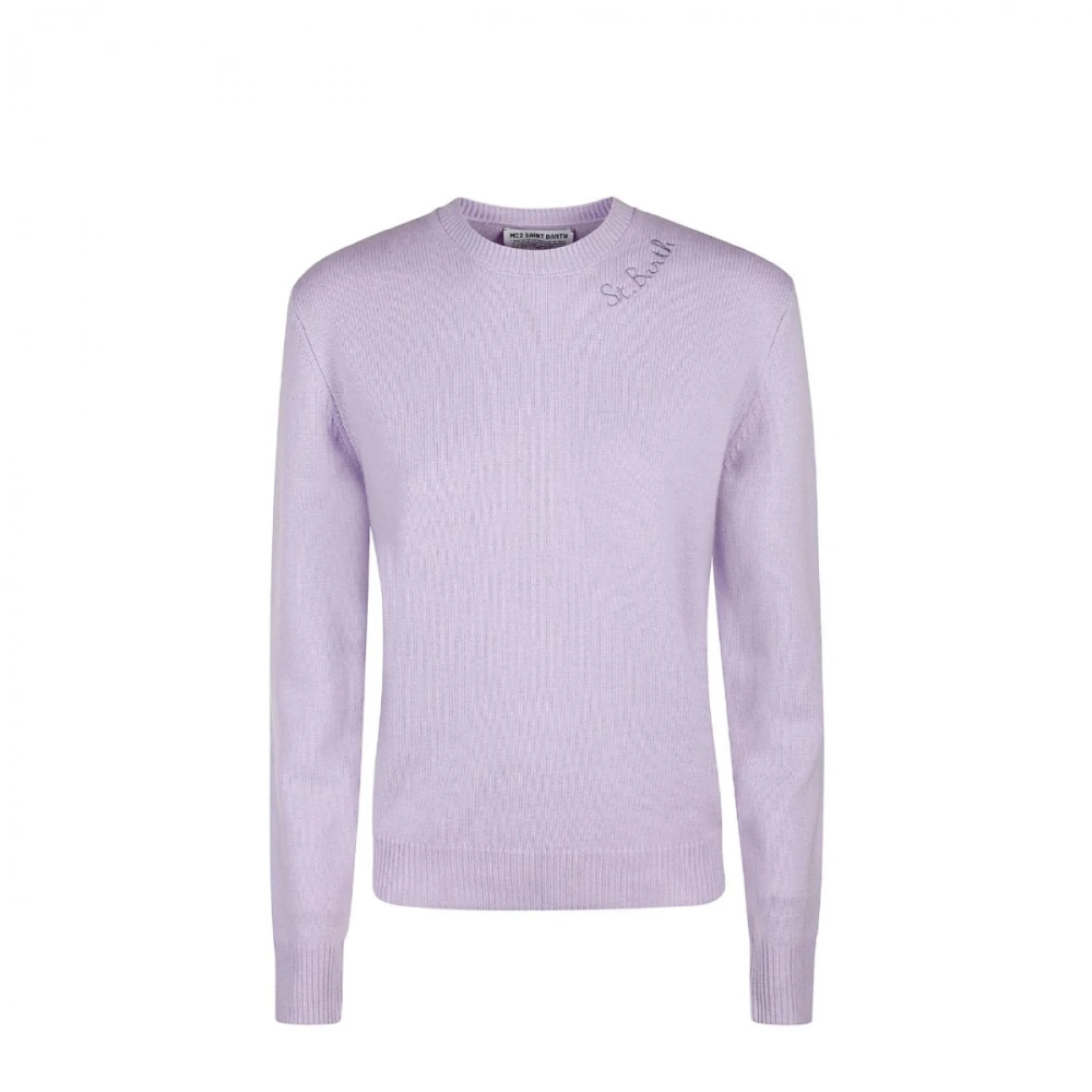 Crewneck Sweater med St. Barth Broderi