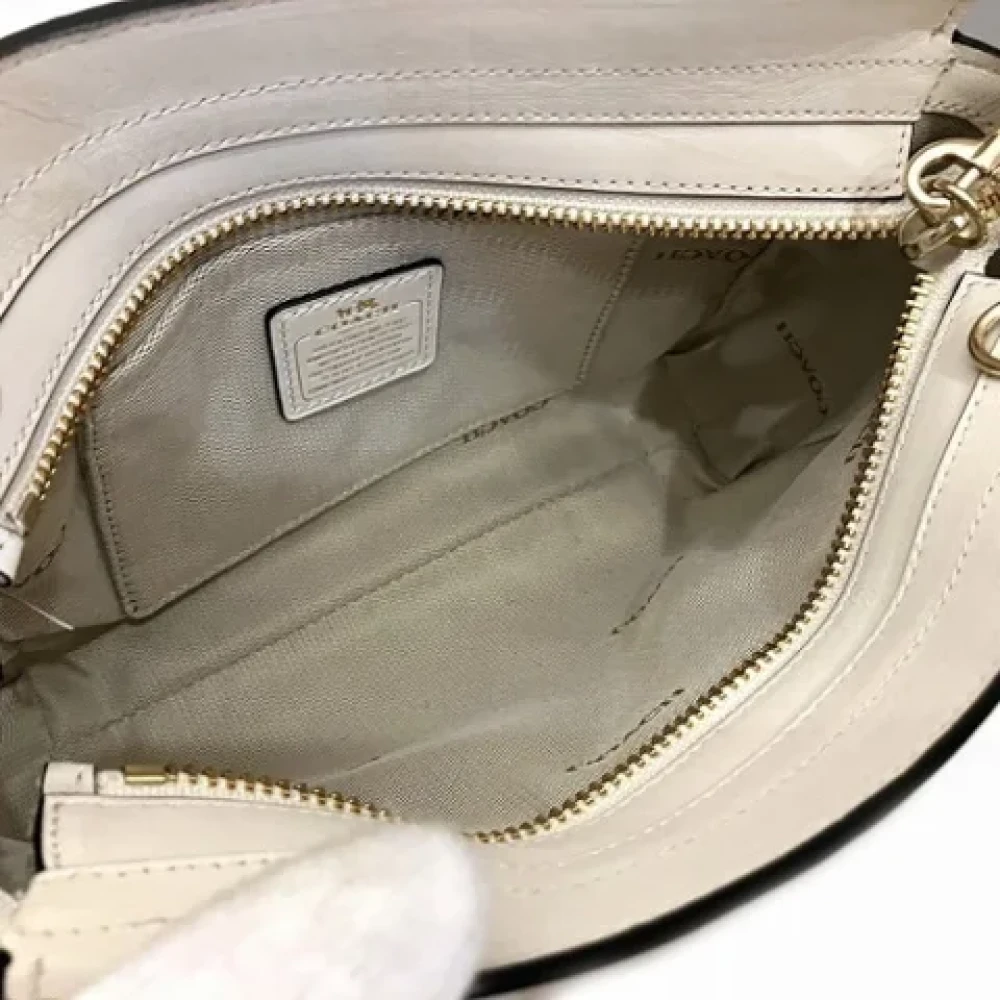 Coach Pre-owned Leather shoulder-bags Beige Dames
