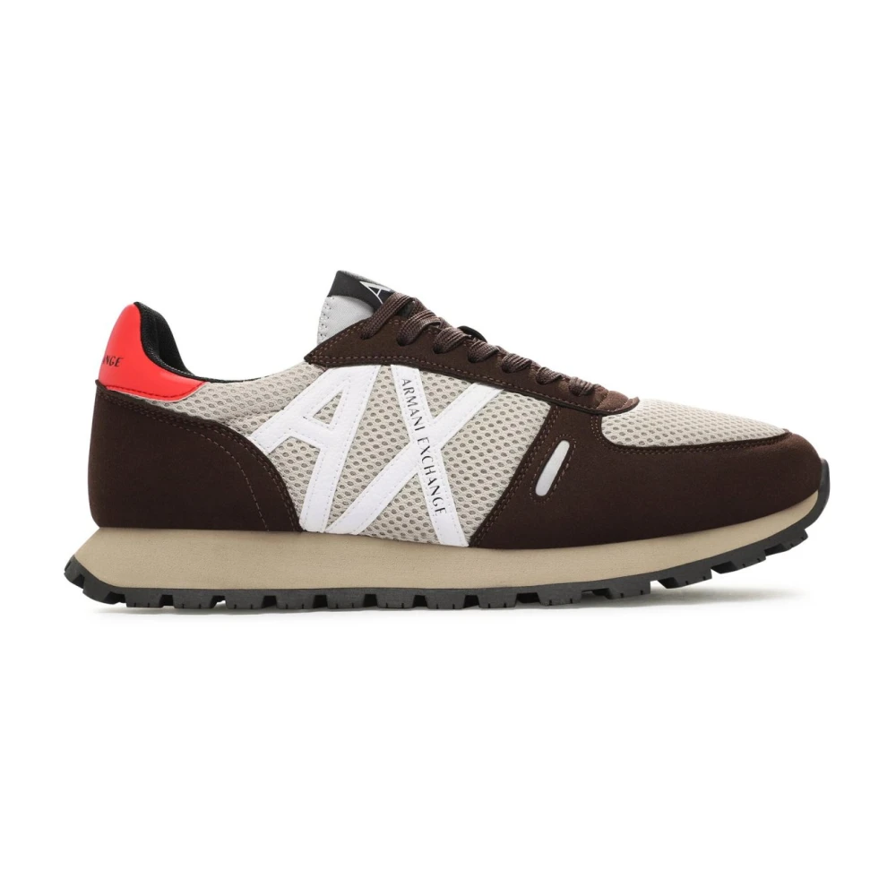 Armani Exchange Polyester Sneakers - Armani Exchange för män Brown, Herr