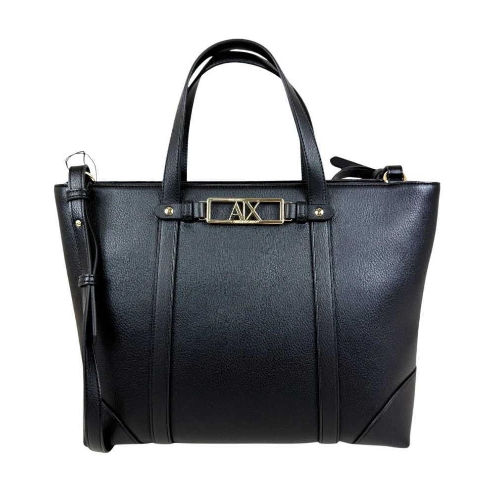 Armani Exchange Femme Noir Sacs, Taille: One Size Polly Tote