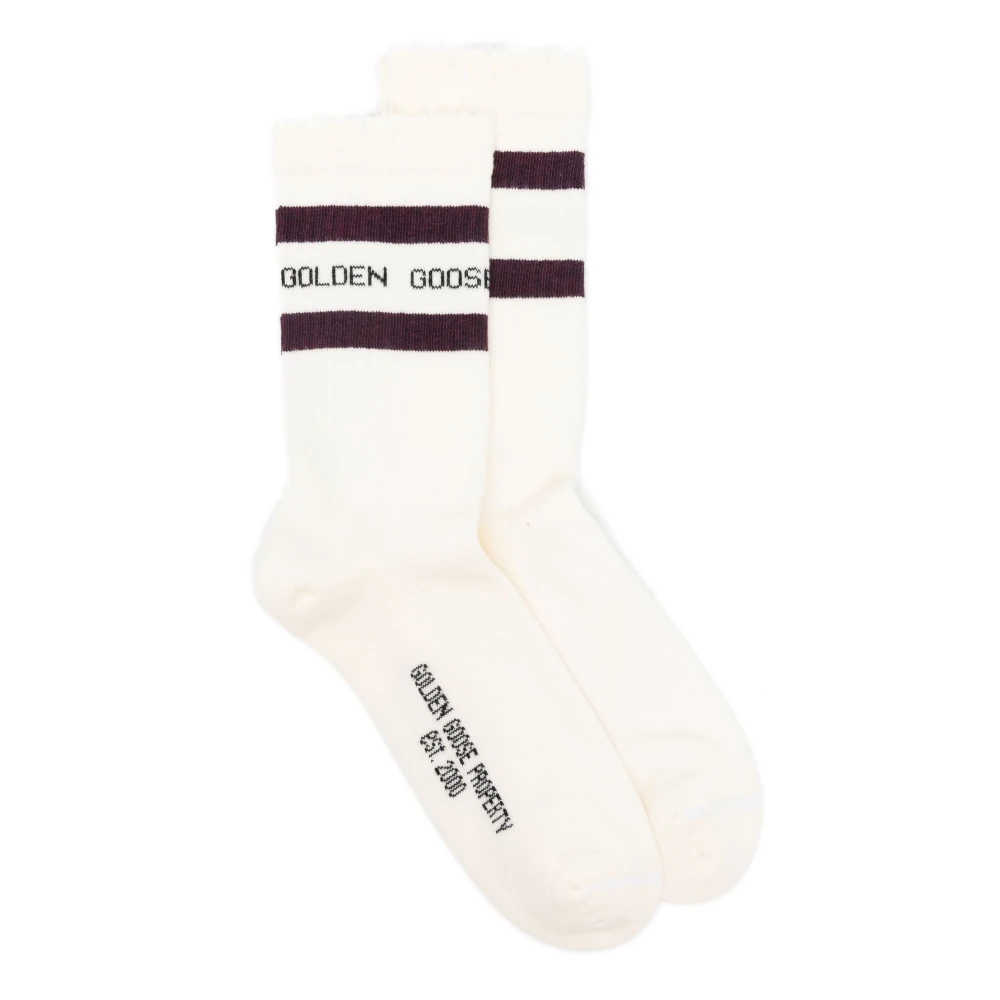 Golden Goose Nightshade Black Heritage Sokken White Dames