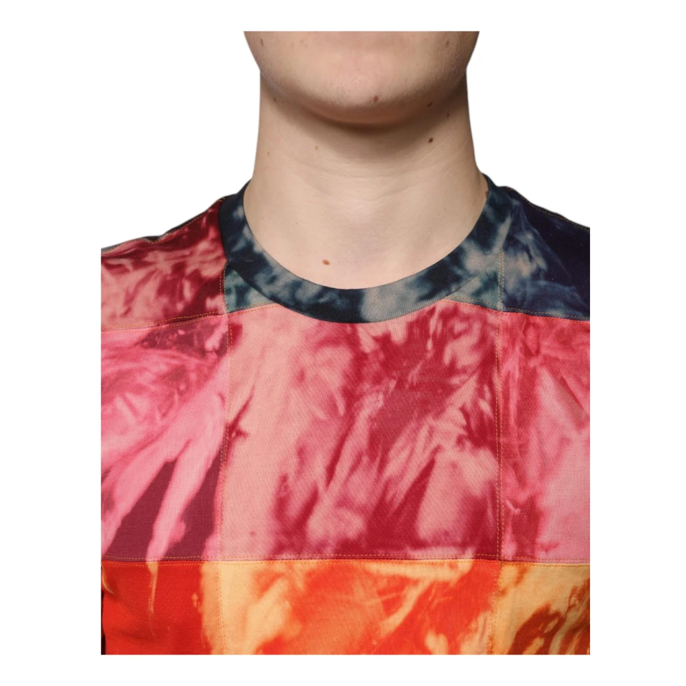 Dolce & Gabbana Multicolor Tie Dye Logo T-shirt Multicolor Heren