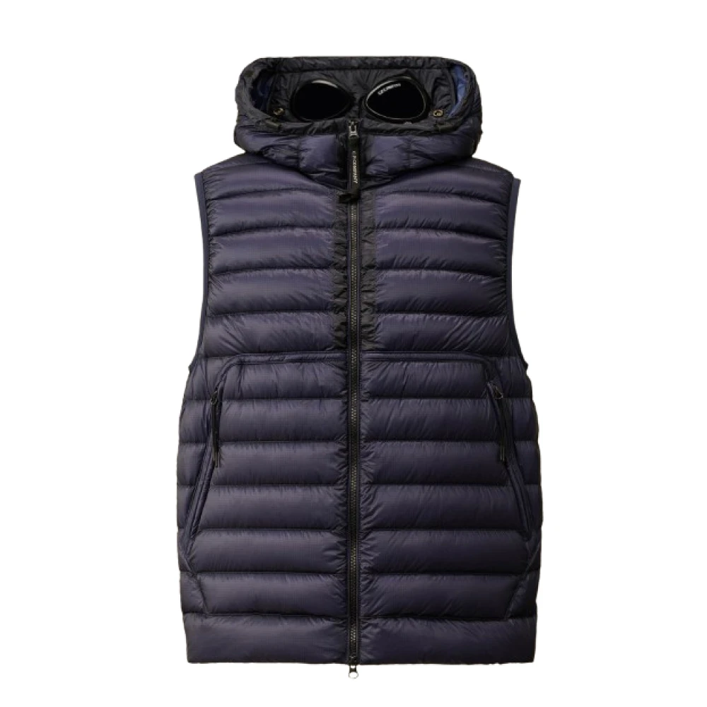 C.P. Company Blauwe Shell Goggle Donsvest Blue Heren