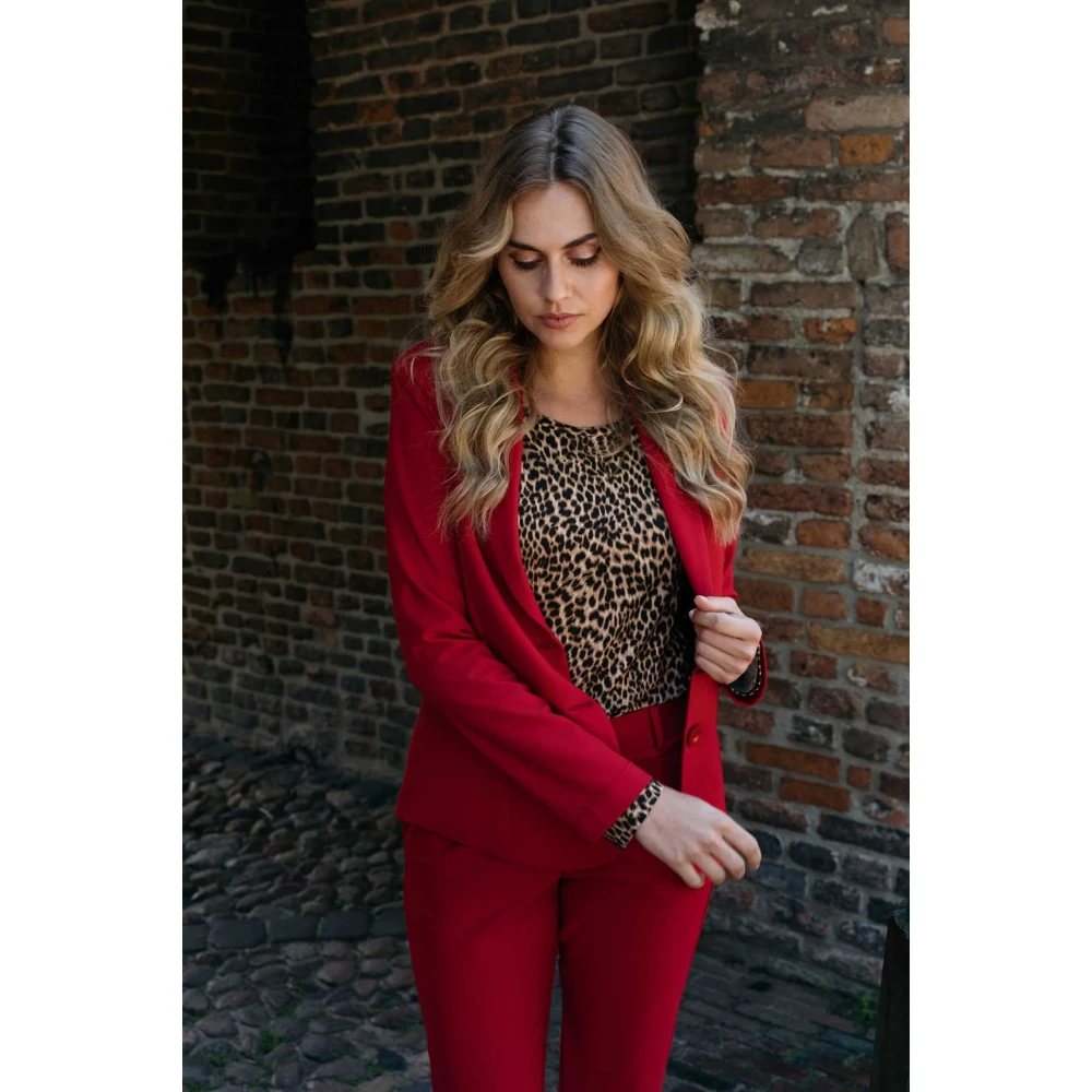 &Co Woman Charlie Comfort Twill L-Red Dames