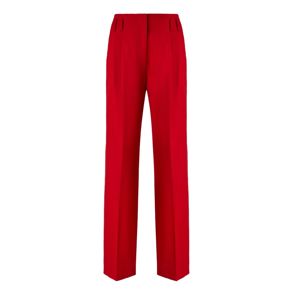 Genny Vrouw Rood Broeken Dames, Xs, Wide Broeken