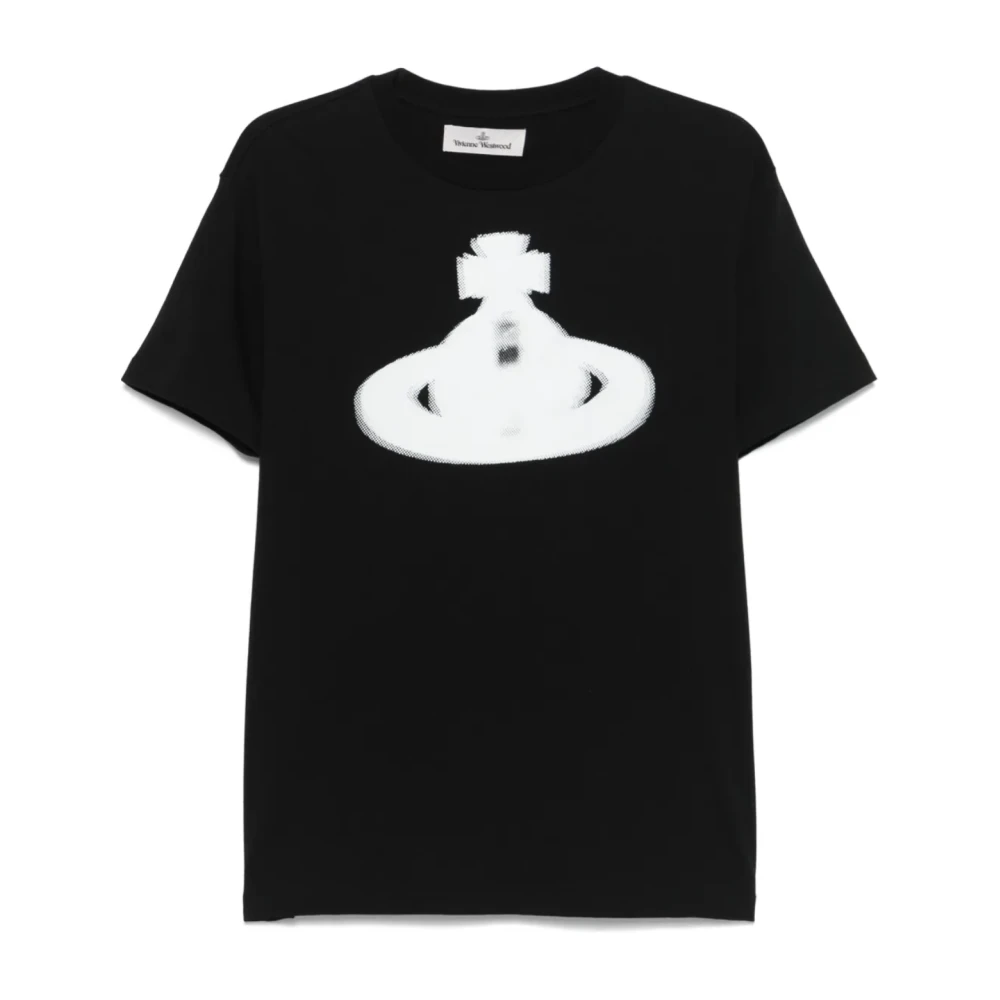 Vivienne Westwood Klassieke Zwarte Orb Print T-Shirt Black Heren