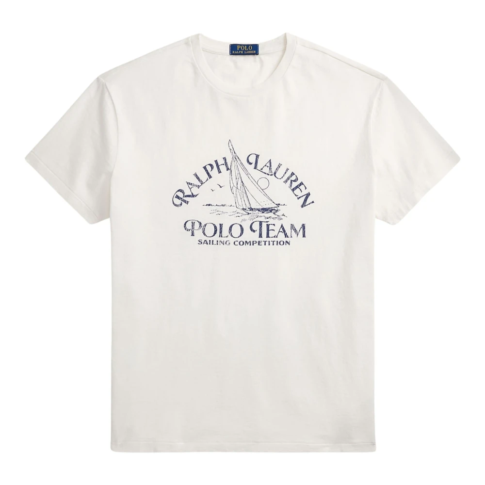 Ralph Lauren Men's White T-Shirts, M, Classic Fit Jersey Crewneck T-Shirt