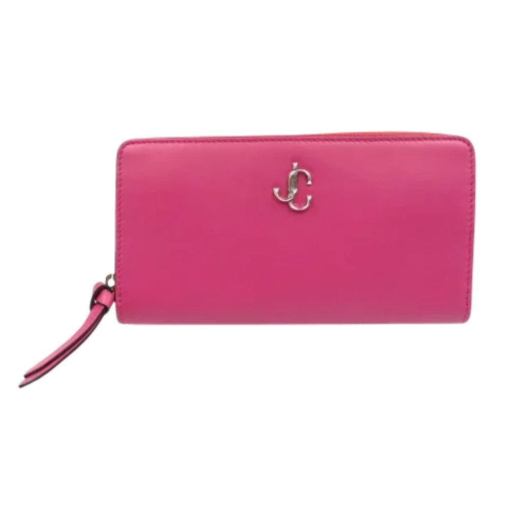 Jimmy Choo Pre-owned Leather wallets Pink Dames