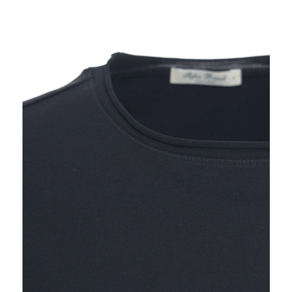 Stefan Brandt Blauw Katoenen Jersey Longsleeve Shirt Blue Heren