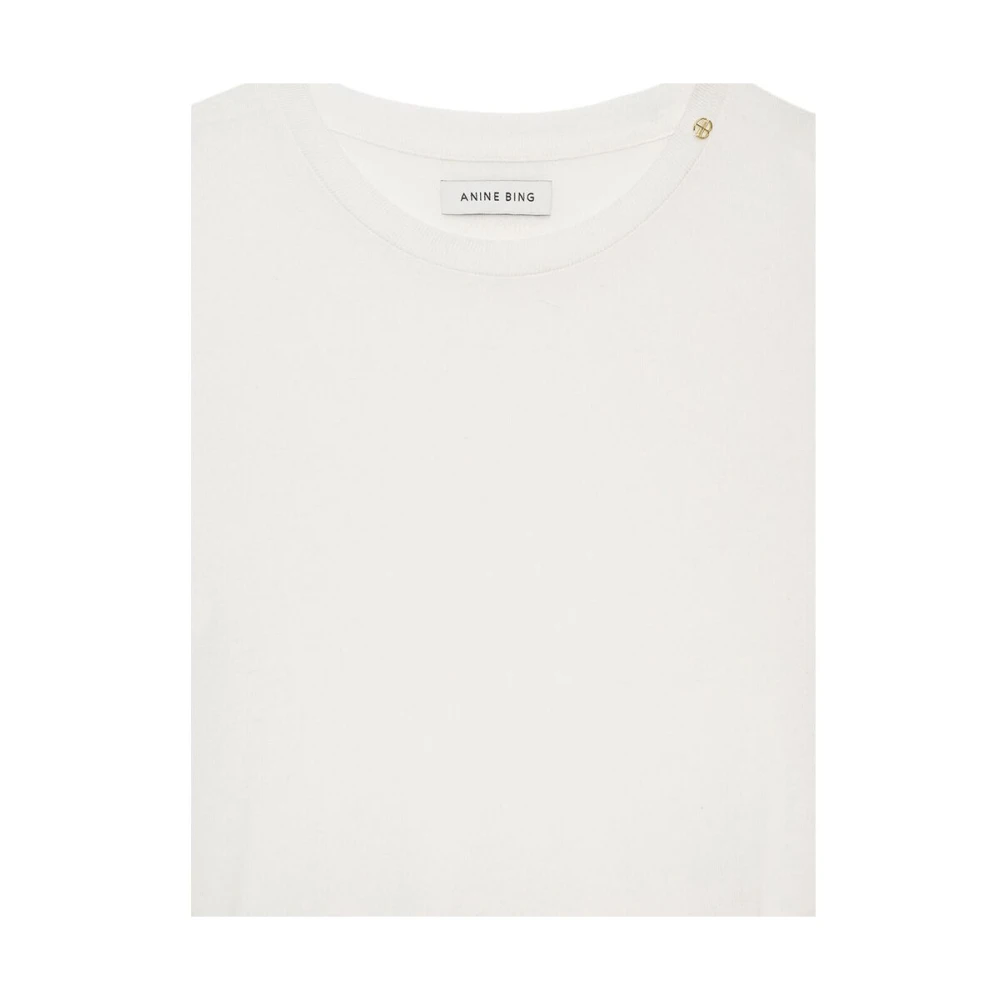Anine Bing Off-White Modal Cashmere Blend T-Shirt White Dames