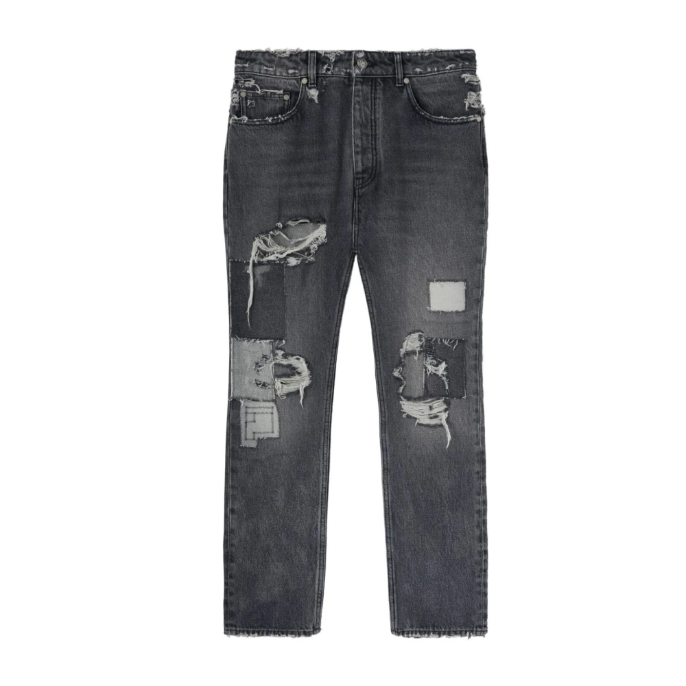 Palm Angels Vernietigde 5-Pocket Jeans Black Heren