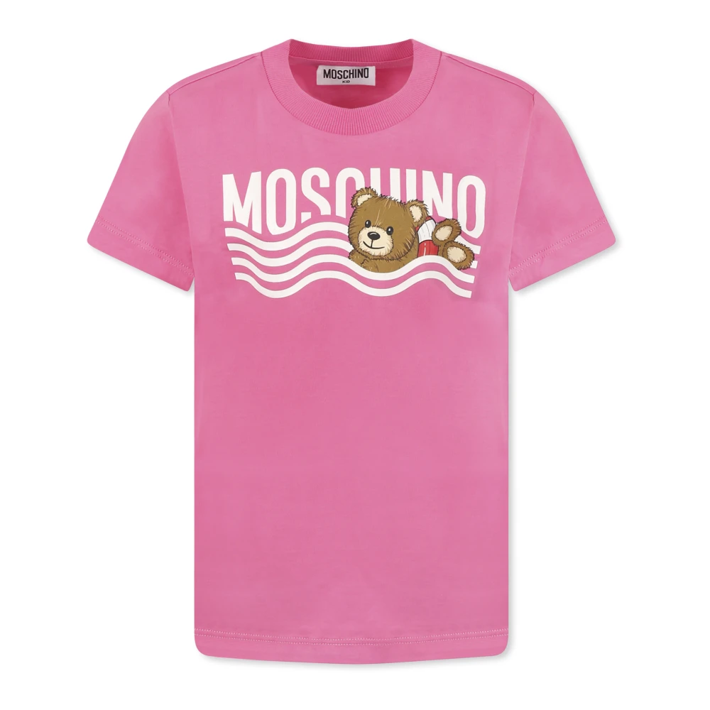 Moschino Unisex Roze Fuchsia Teddy Bear T-Shirt