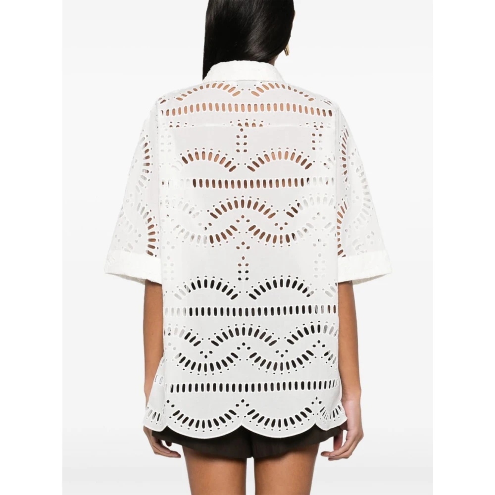 Charo Ruiz Ibiza Isma Blouse Stijlvolle Dames Shirt White Dames