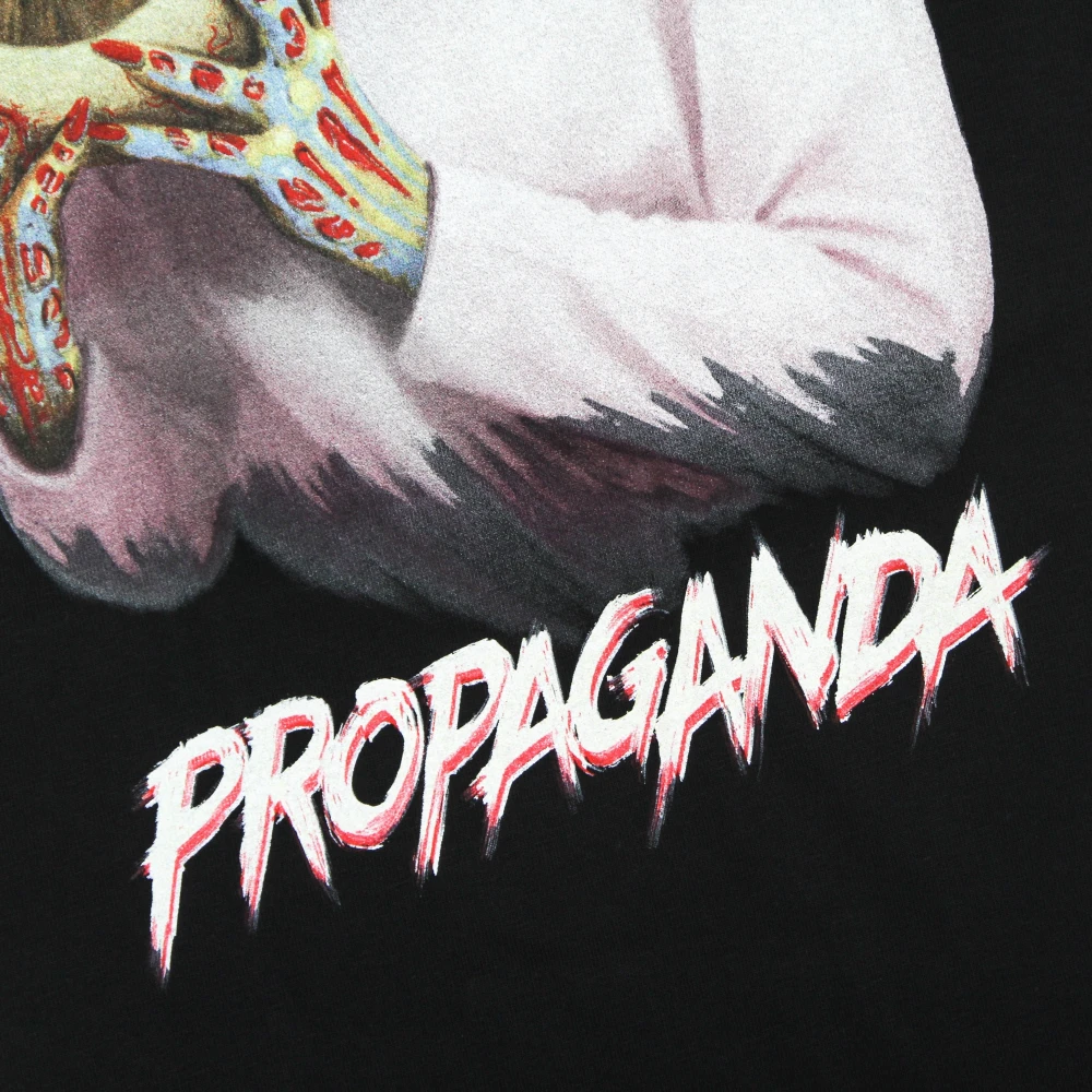 Propaganda Zwarte korte mouw ronde hals T-shirt Black Heren