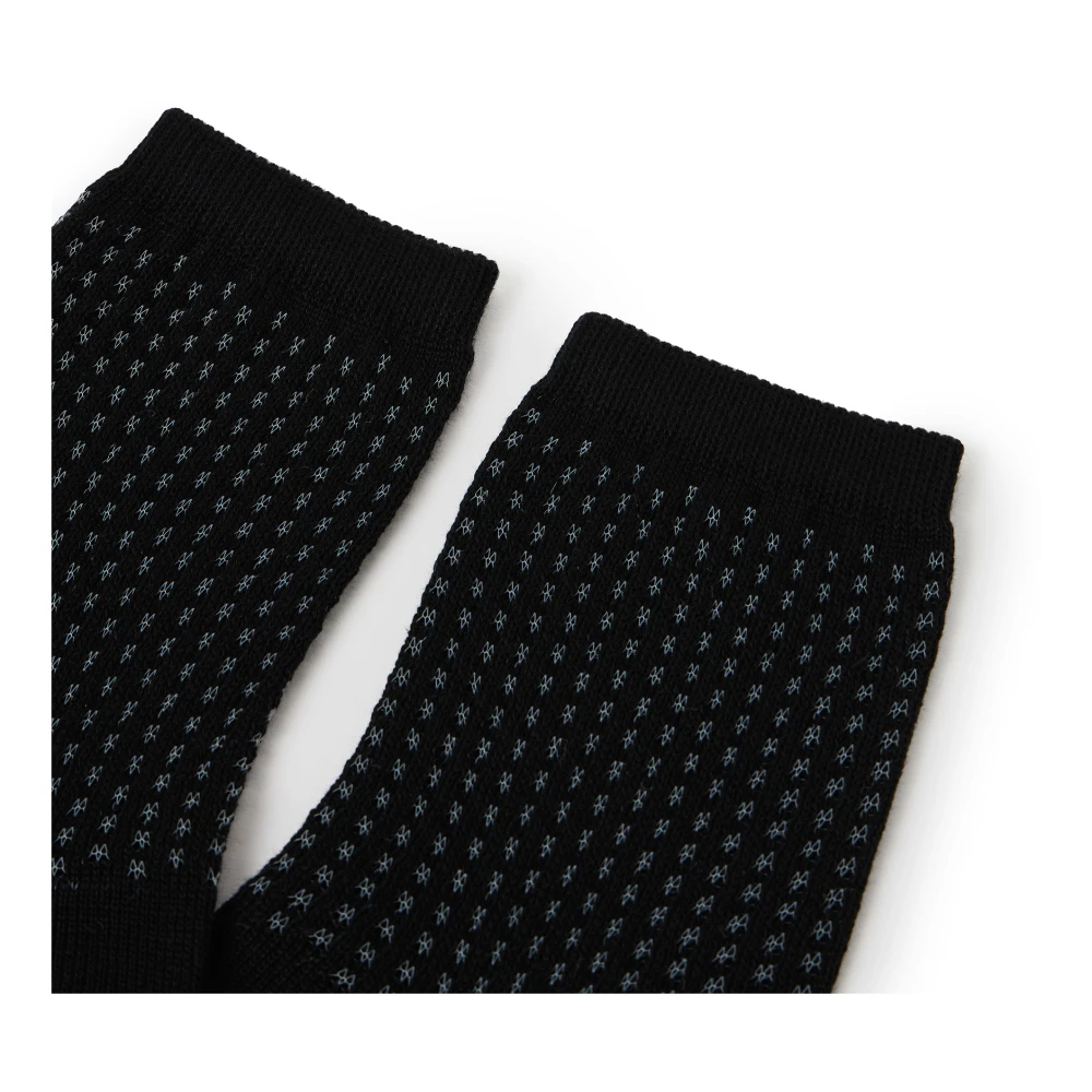 Iceberg Zwarte geperforeerde sokken met contrast jacquard-logo Black Dames