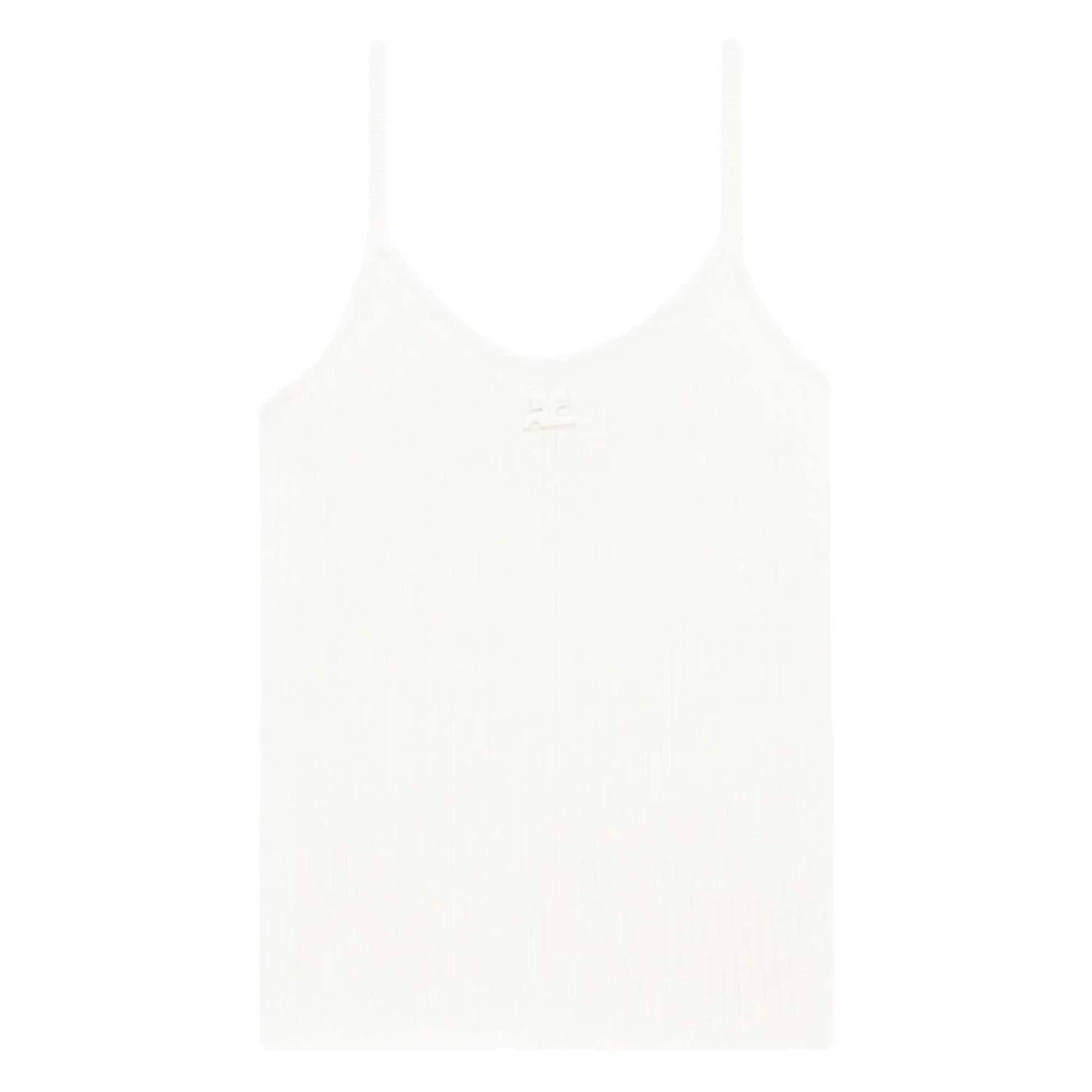 Courrèges Donna Beige Top, M, New,