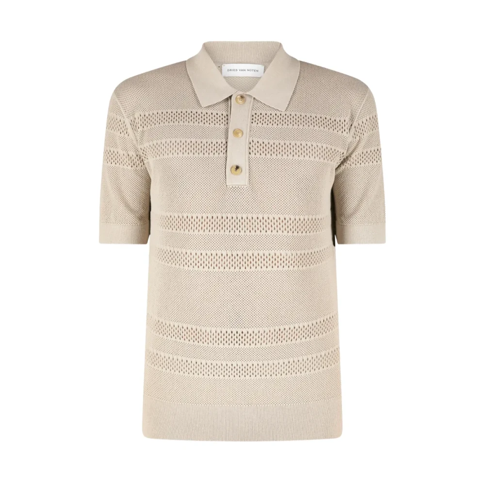 Dries Van Noten Men's Beige Polo Shirts, M, Mercy 3701 Polo