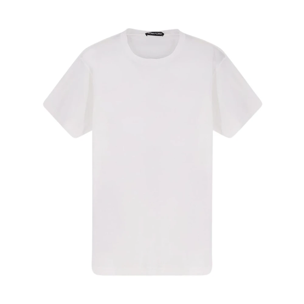Tom Ford Men's White T-Shirts, 3XL, Crew-Neck Short-Sleeve T-Shirt