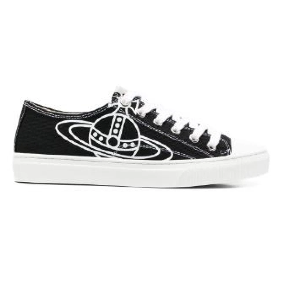 Vivienne Westwood Svart och vit Plimsoll Sneakers Black, Dam