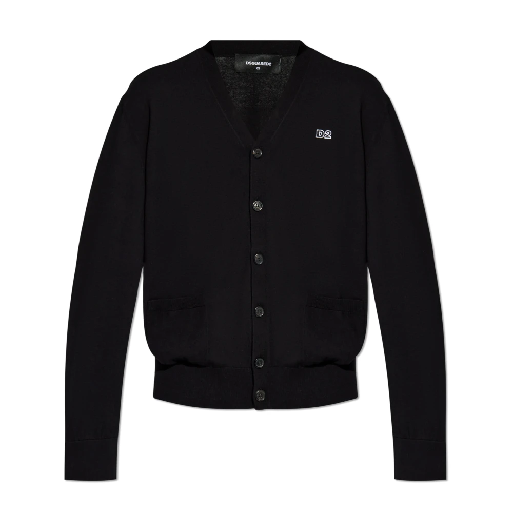 Dsquared2 Knoop-up Cardigan Black Dames