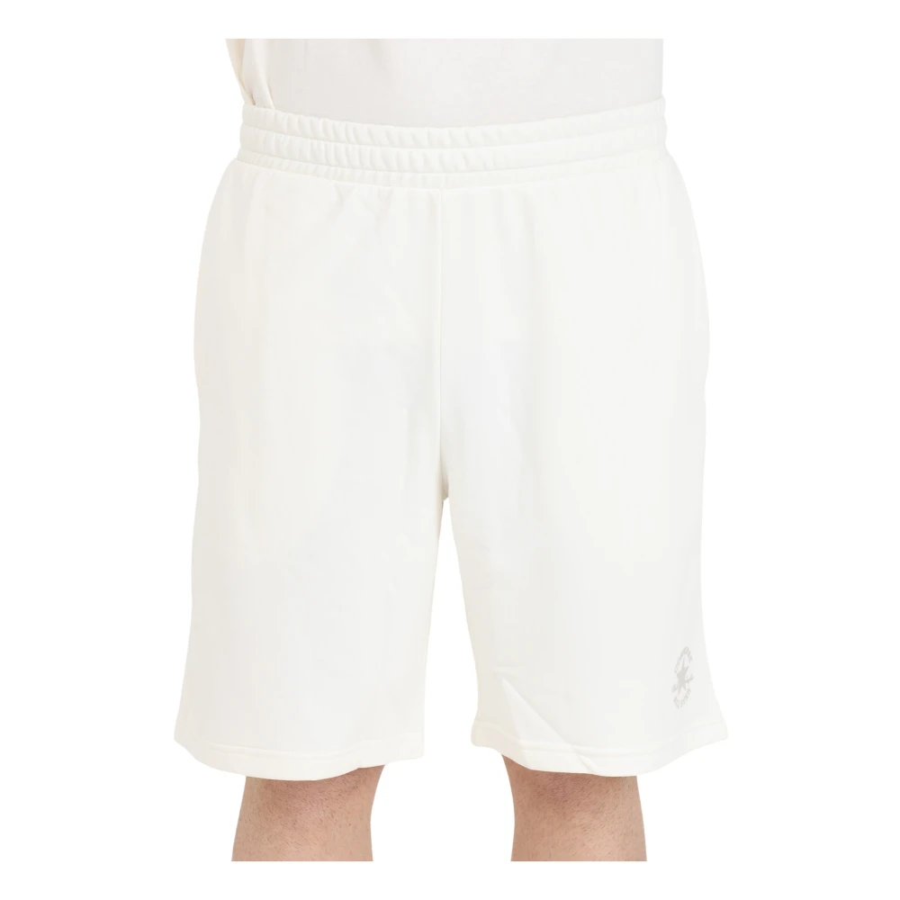 Converse Creamy White Sports Shorts with Rubberized Logo Beige, Herr