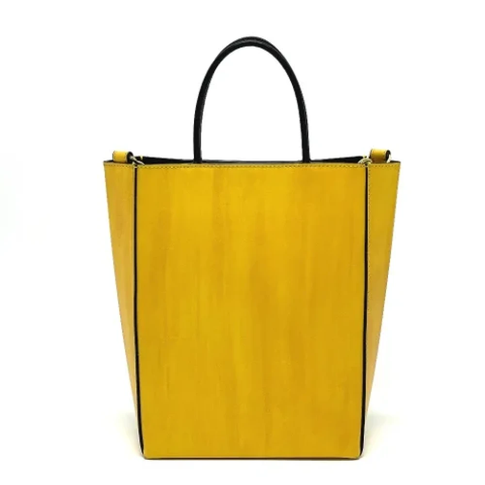 Fendi Vintage Pre-owned Leather fendi-bags Yellow Dames