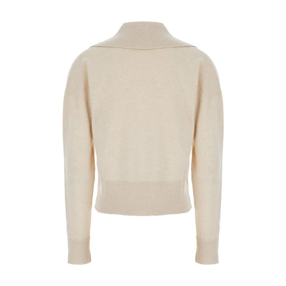 Federica Tosi Beige Polo Pull Sweater Beige Dames