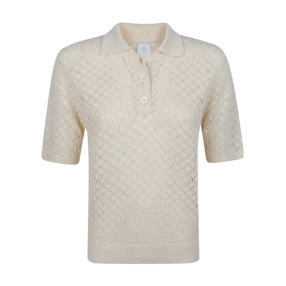 Eleventy Women's Beige Round-Neck Knitwear, S, Polo In Maglia