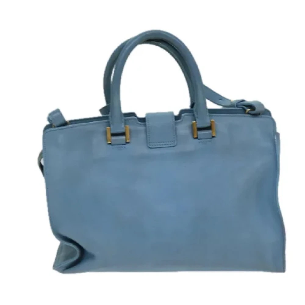Yves Saint Laurent Vintage Pre-owned Leather handbags Blue Dames