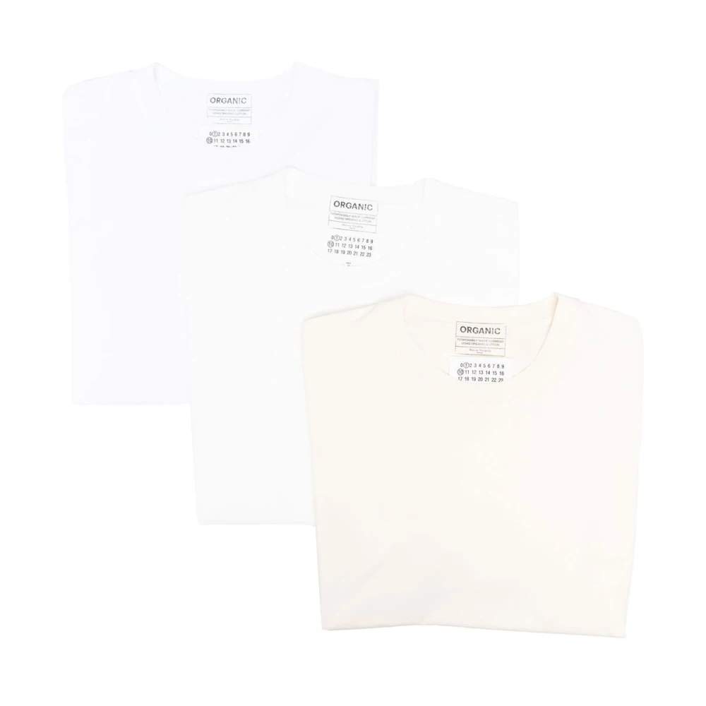 Maison Margiela Elegante en Comfortabele T-Shirt Tripack White Heren