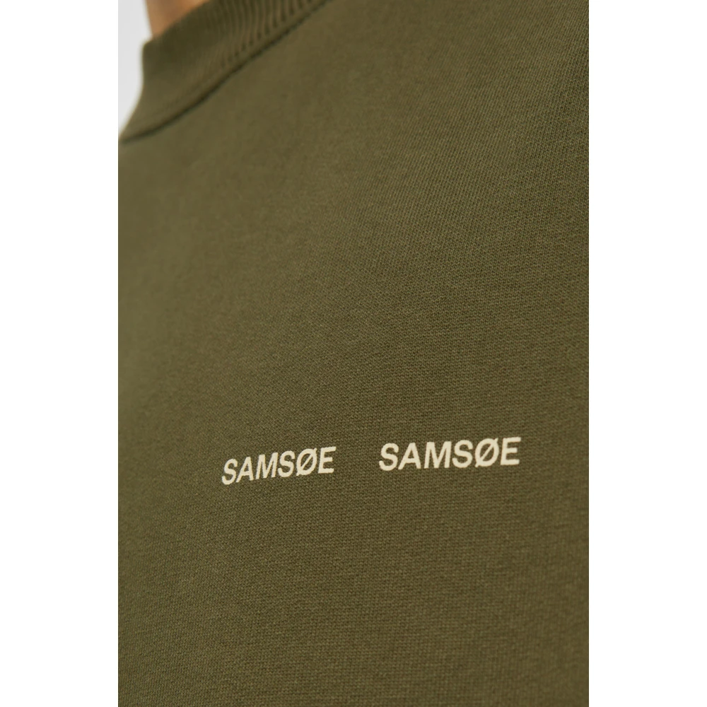 Samsøe Norsbro Logo Sweatshirt Green Heren