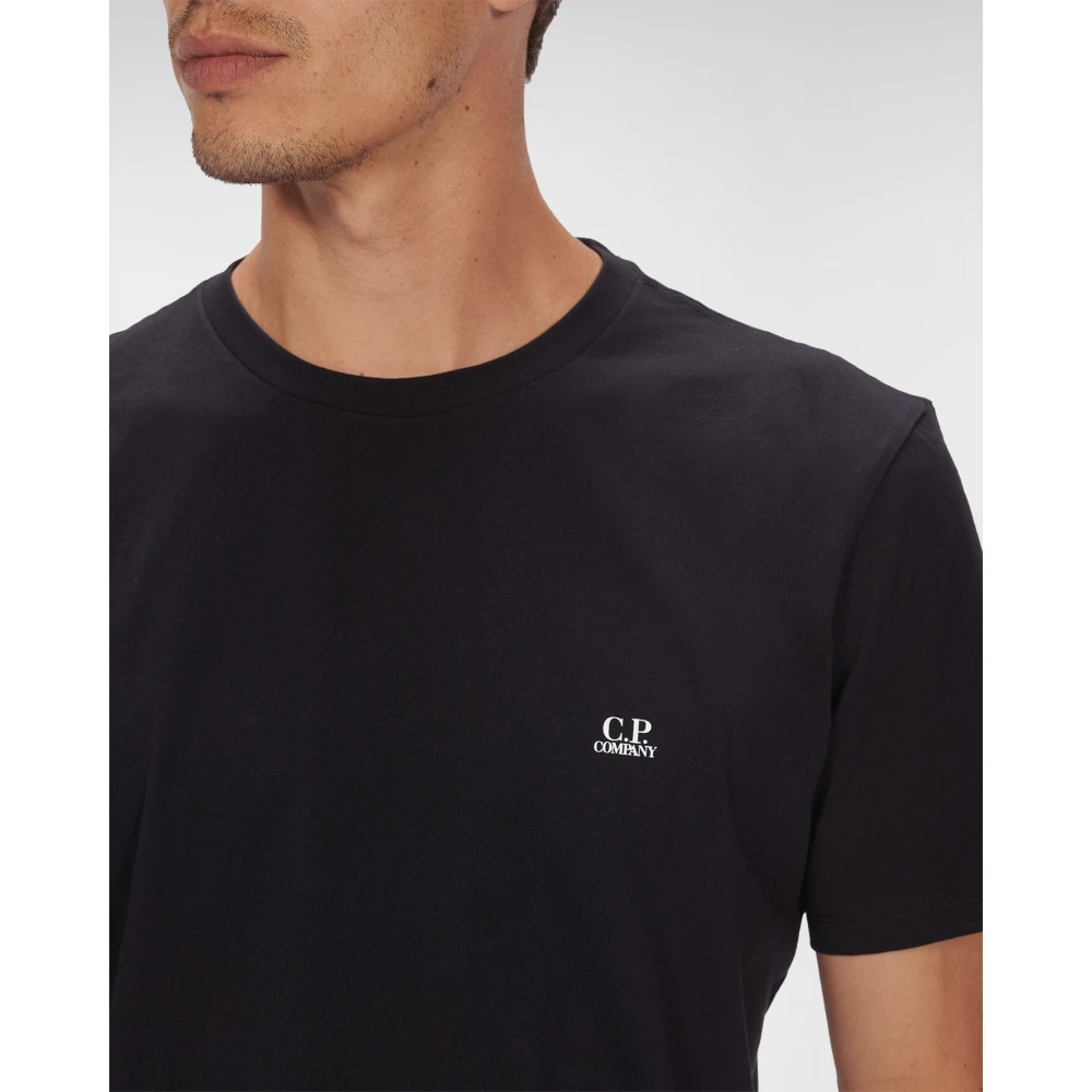 C.P. Company Jersey Goggle T-shirt met Grafische Print Black Heren