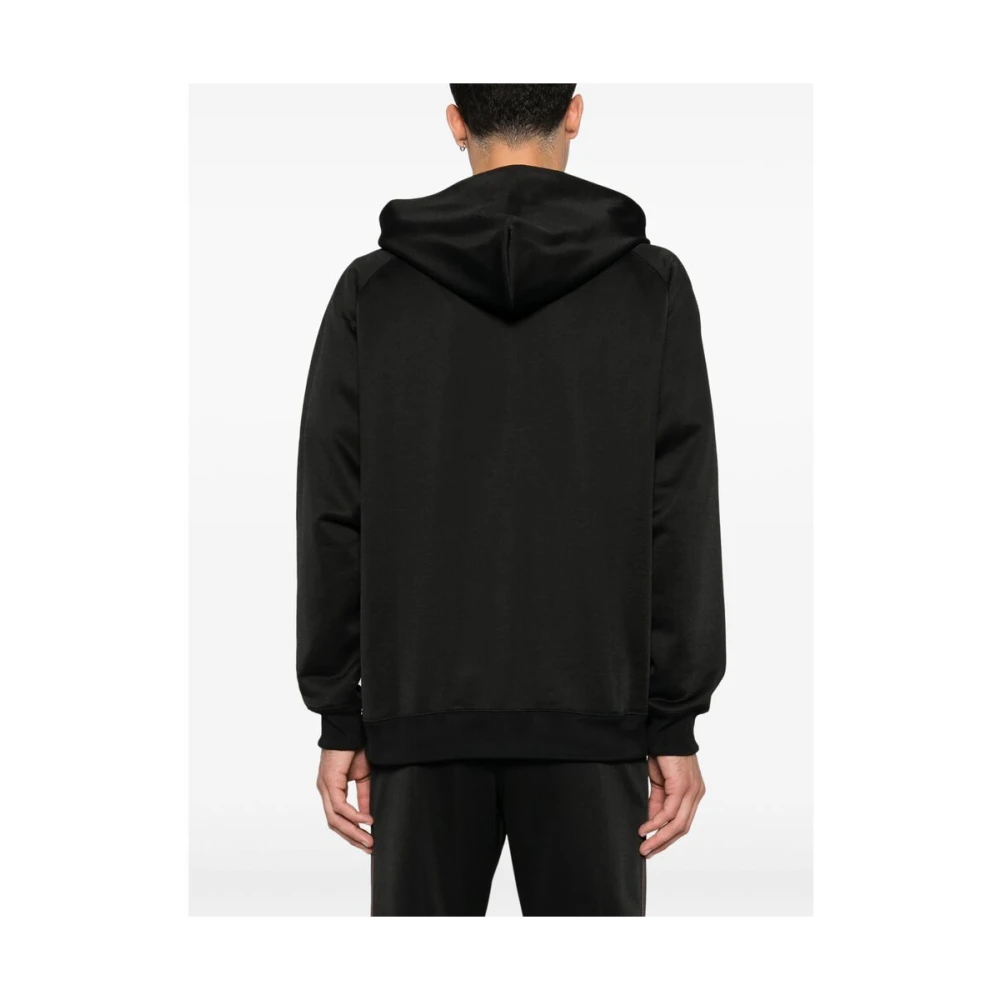 Needles Zwarte rits hoodie met logo borduurwerk Black Heren