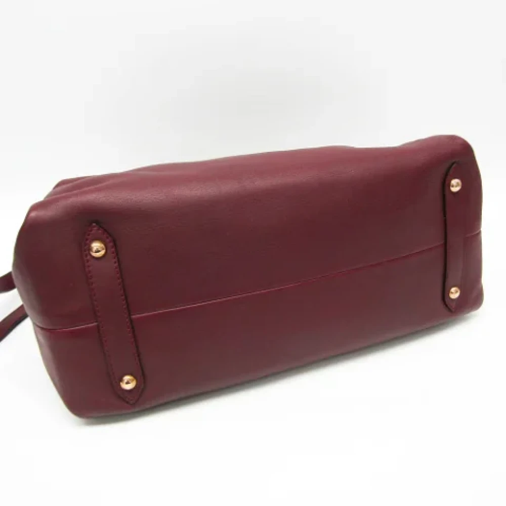 Salvatore Ferragamo Pre-owned Leather handbags Red Dames