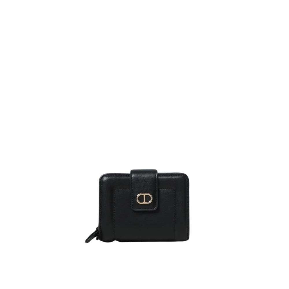 Twinset Zwarte portemonnee met ritssluiting Black Dames