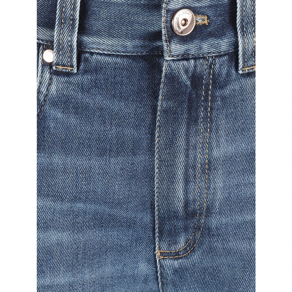 BRUNELLO CUCINELLI Blauwe Denim Broek Blue Dames